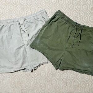 American Eagle Outfitters Olive and Gray Flex Shorts
